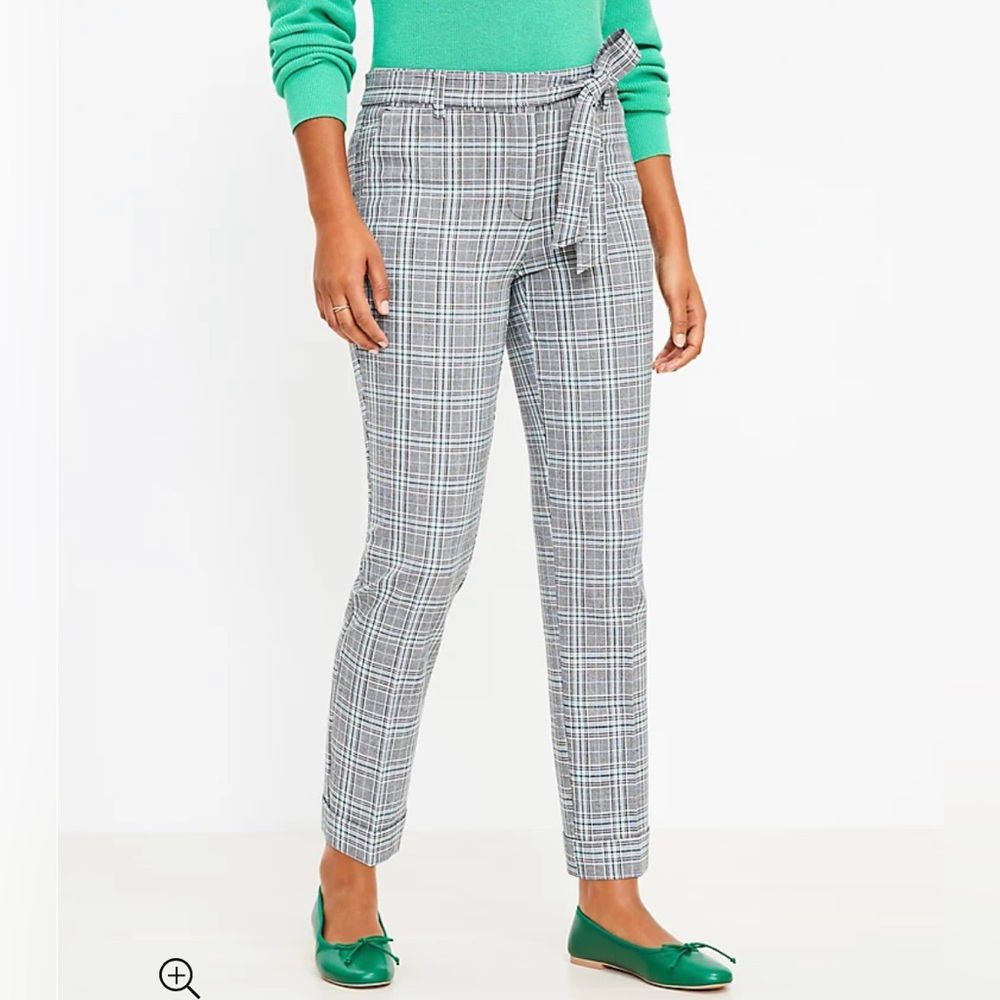 LOFT Devin Slim Tie Waist Pants, Sz 8